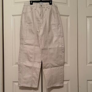 Jessica Simpson White High-Waist Straight Jeans